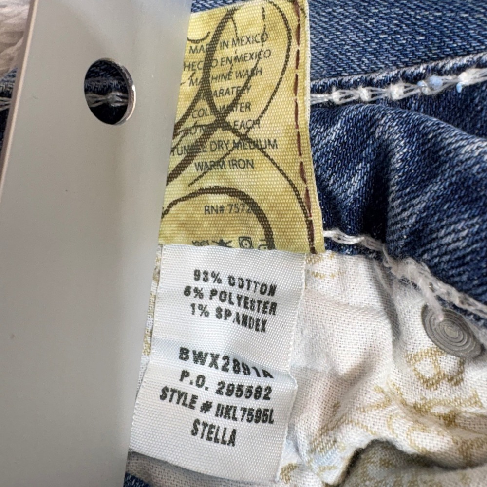 BKE Stella Bootcut Jeans Women's 23 Blue Distressed Low Rise Y2K Denim BKL7595L - Picture 10 of 12